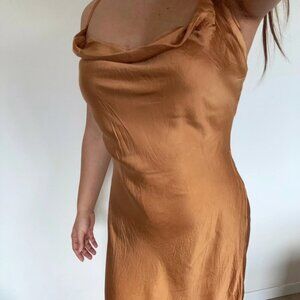 Aritzia shimmery slip dress